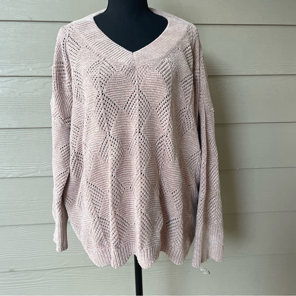 Wishlist Women’s Pale Mauve Oversized Sweater, Size S/M